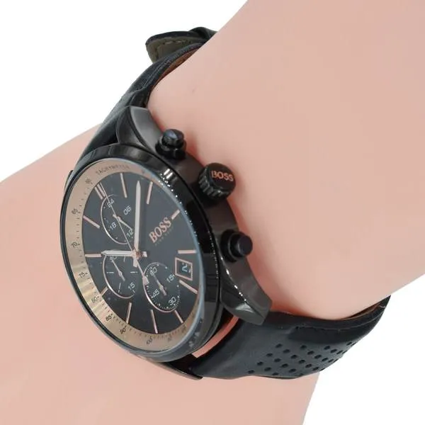 Hugo Boss Grand Prix Chronograph Black Dial Men's Watch 1513550