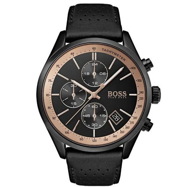 Hugo Boss Grand Prix Chronograph Black Dial Men's Watch 1513550