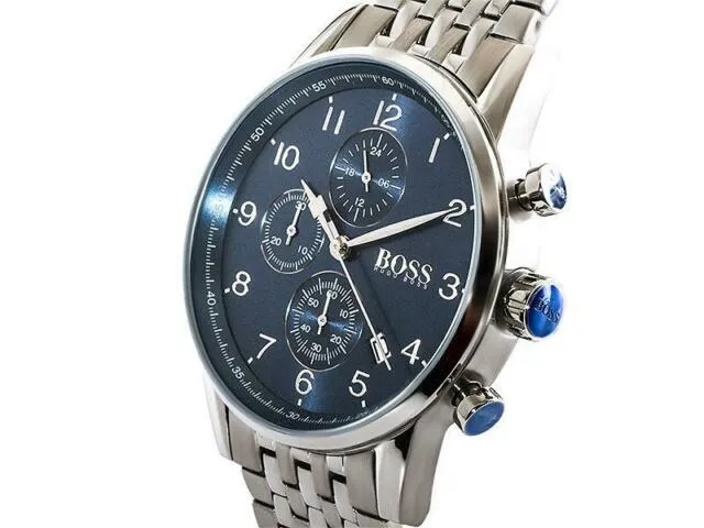 Hugo Boss Mens Blue Navigator Chronograph Watch 1513498