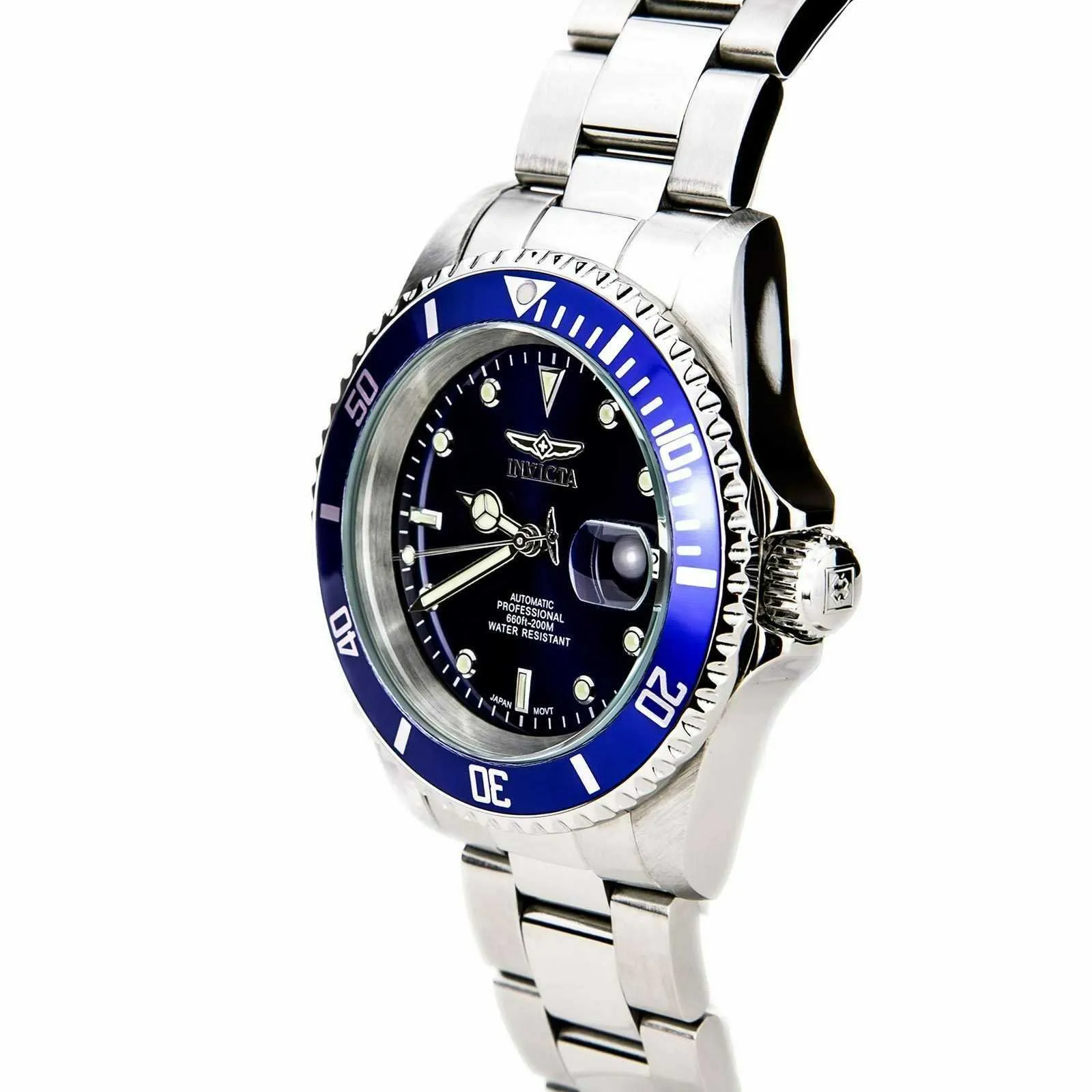 Invicta Pro Diver Stainless Steel Blue Dial Automatic Mens Watch....40mm