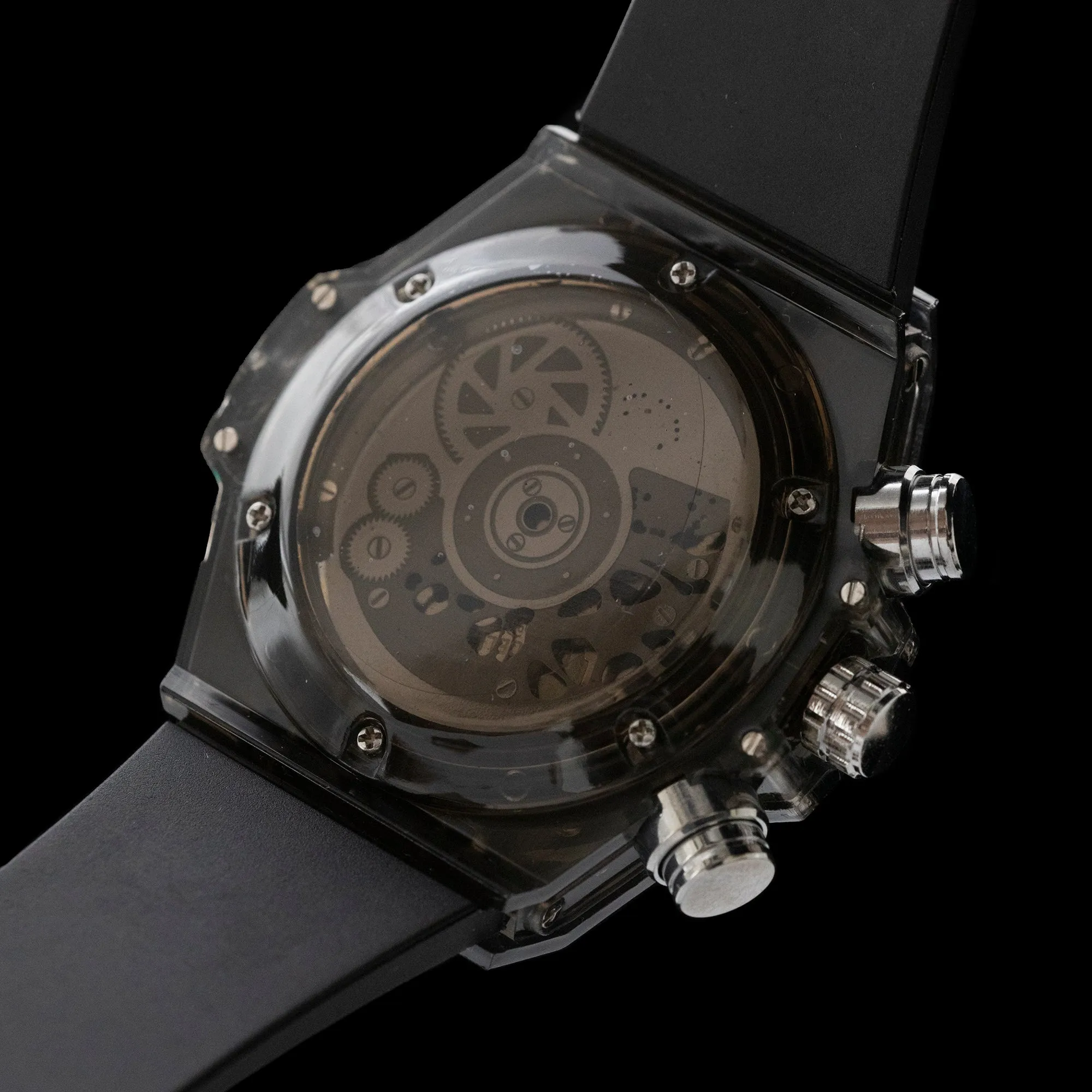 Kimsdun - Black “Skeletonised” Sports Watch