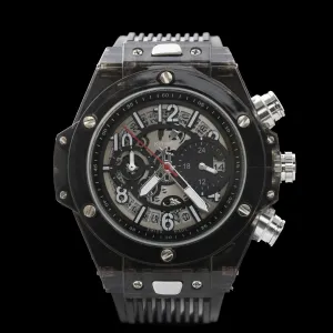 Kimsdun - Black “Skeletonised” Sports Watch
