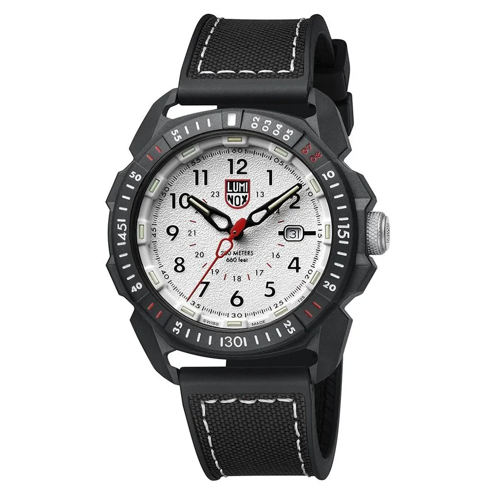 Luminox Men's Ice-Sar Arctic 1000 Series Black Rubber Strap White Analog Dial Quartz Watch - XL.1007