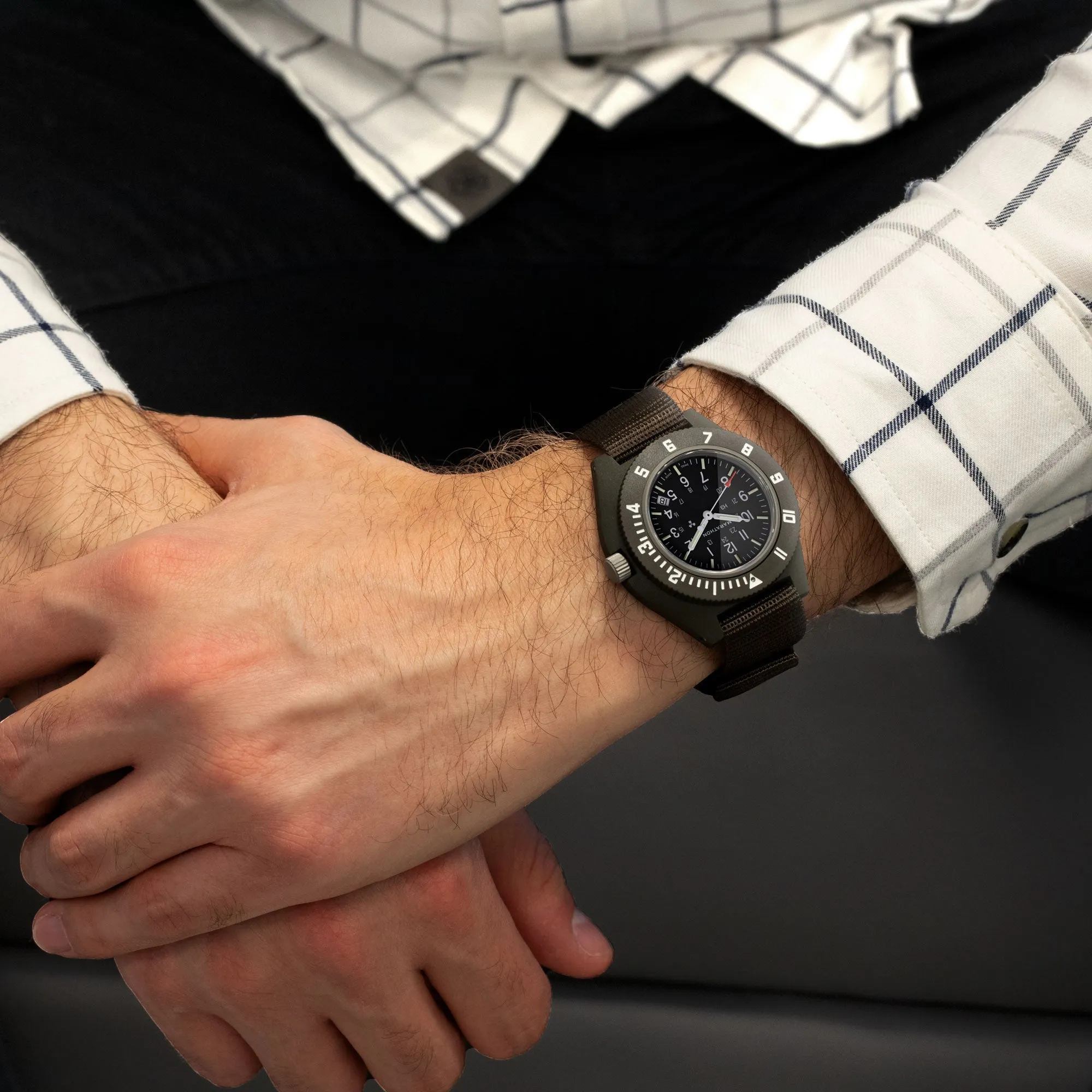 Marathon - 41mm Sage Green Pilot's Navigator with Date