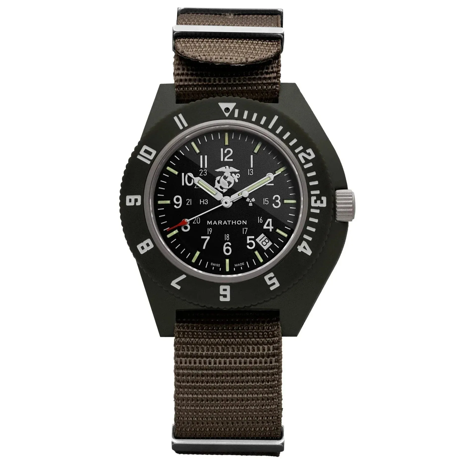 Marathon Pilot's Navigator with Date - 41mm USMC Sage Green USMC WW194013-S-SG-E