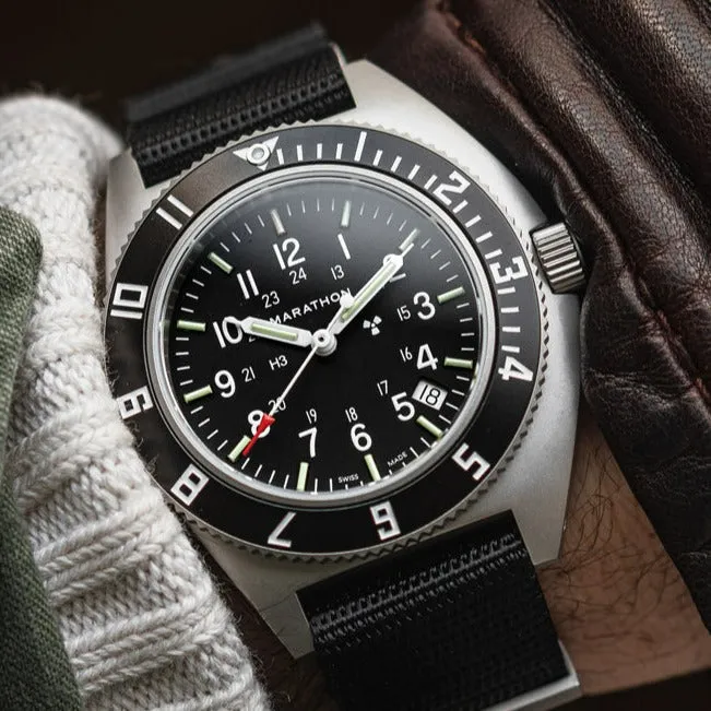 Marathon SSNAV-D Steel Navigator with Date - 41mm - No Government Markings Defstan Nylon WW194013SS-0103