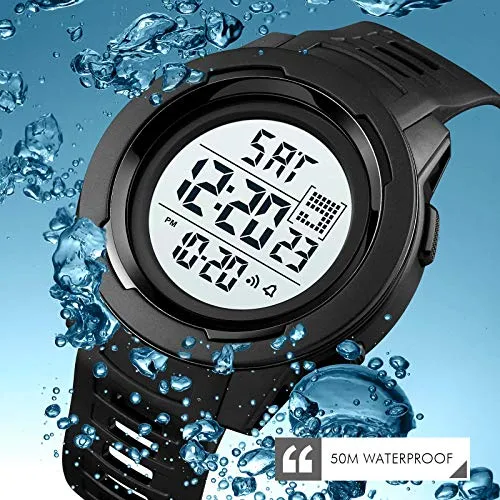 Mens Digital Sport Watches for Men Waterproof