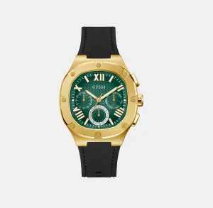 Men's Green Dial Multi-function Silicone Strap Watch GW0571G3