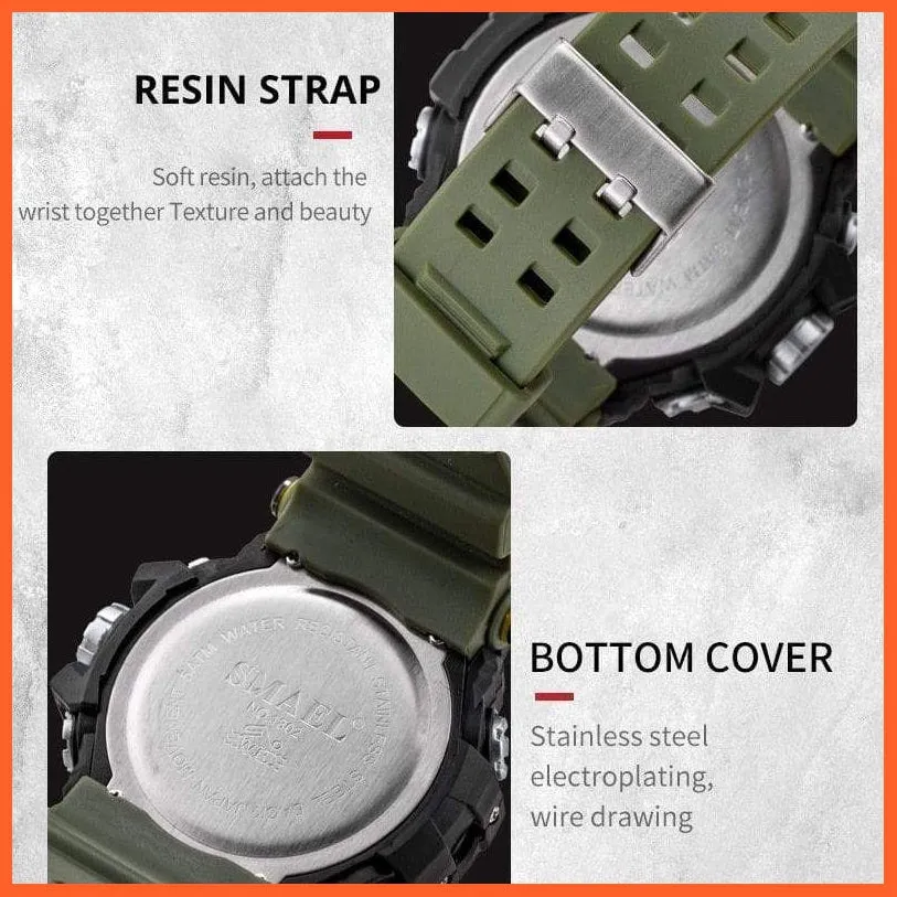 Mens Watch Military Waterproof Sport Wrist Watch | Luxury Fashion Digital Stopwatches For Men Military Watches