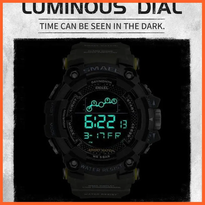 Mens Watch Military Waterproof Sport Wrist Watch | Luxury Fashion Digital Stopwatches For Men Military Watches