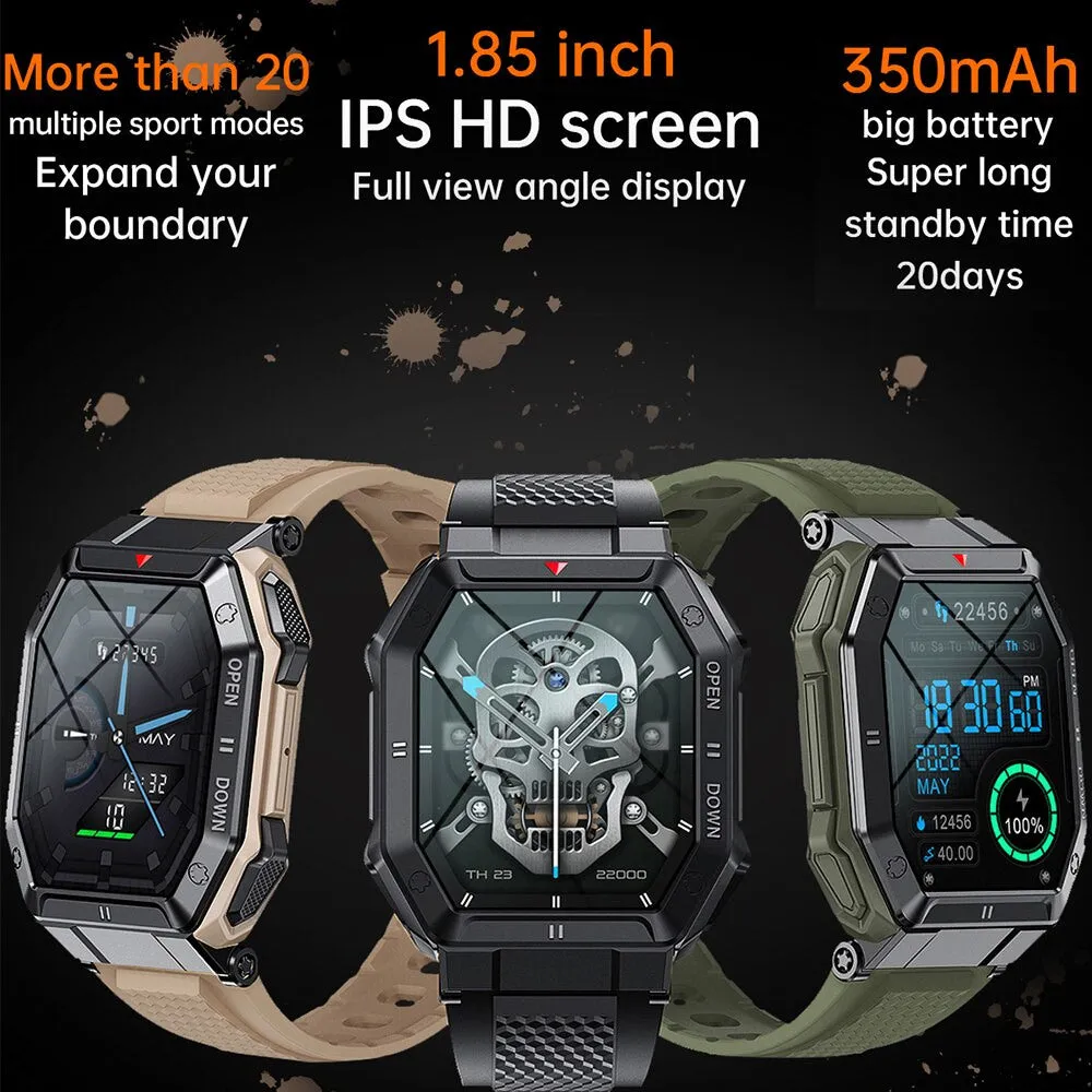 Military Grade Smart Watch Sports Activity Data Monitoring Bluetooth