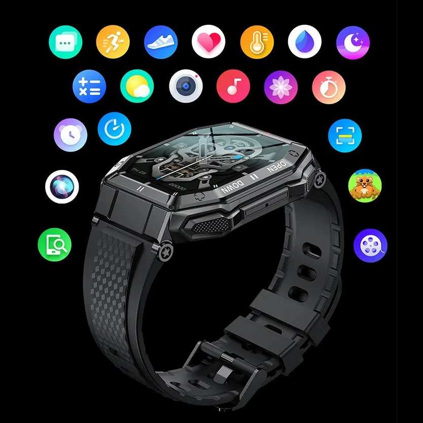 Military Grade Smart Watch Sports Activity Data Monitoring Bluetooth
