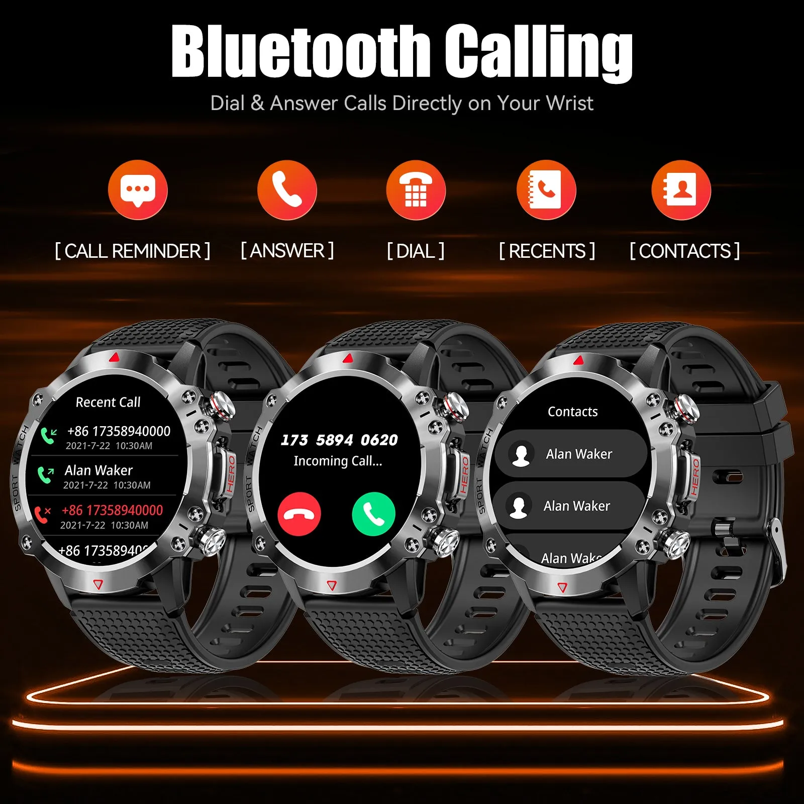Military Smart Watch for Men Make Calls 1.39" HD Big Screen Outdoor Fitness Tracker with 105 Sports Modes Heart Rate Monitor Activity Tracker Rugged Tactical Smartwatch Compatible with Android iPhone