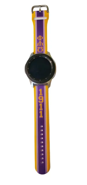 Omega Psi Phi Samsung Galaxy Watch Band Purple Size 22 MM