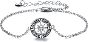 ONEFINITY Lighthouse/Compass Bracelet For Women Sterling Silver Lighthouse/Compass Pendant Bracelet Abalone Shell Birthday Jewelry Gift For Lover