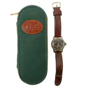 Original U.S. Korean War Era Service Number Marked (Navy Chaplain Corps) Fully Functional A-17 Navigator Wristwatch by Bulova - Writer and Philosopher Rabbi Eugene Borowitz