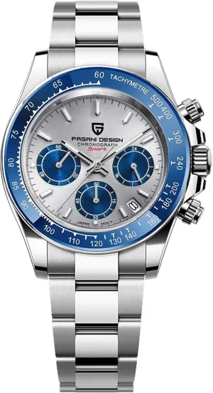 Pagani Design Mens Sapphire Glass Chronograph Stainless Steel Waterproof Luminous Watch Japanese Movement Men Quartz Watch Watch for Men