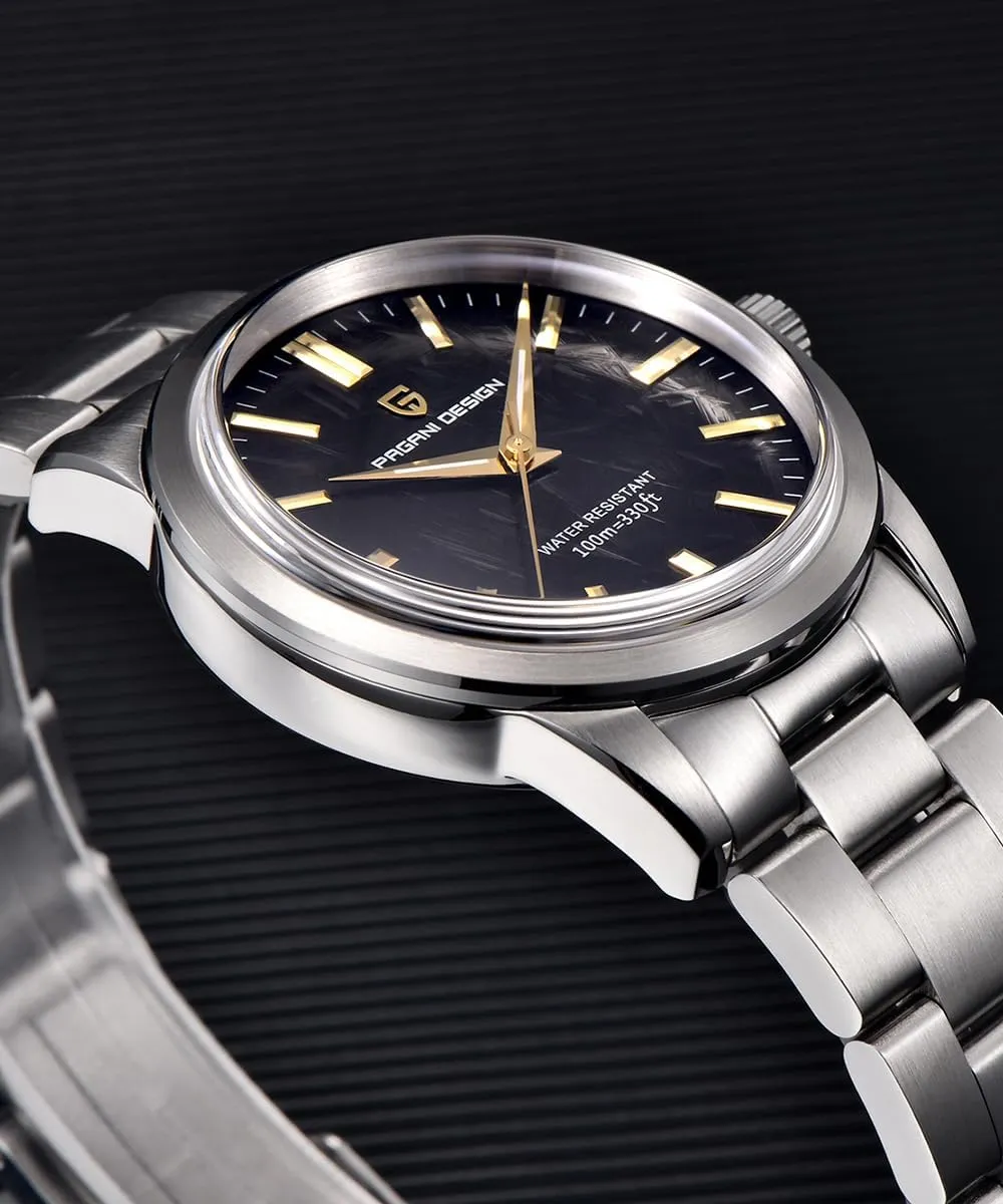 Pagani Design Watches for Men, 38mm Dial, Stainless Steel, 100m Waterproof, Quartz, VH31 Movement