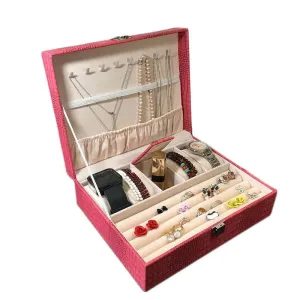 PU Leather Princess Jewelry Storage Box