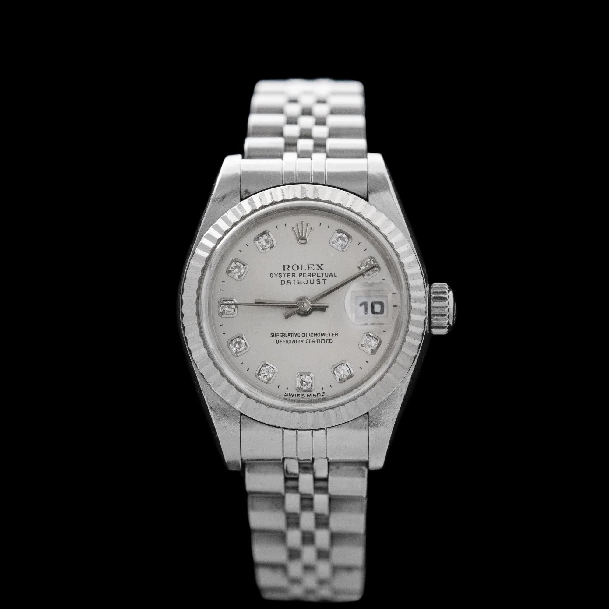 Rolex - 2000 Datejust 26 Silver Diamond Dial