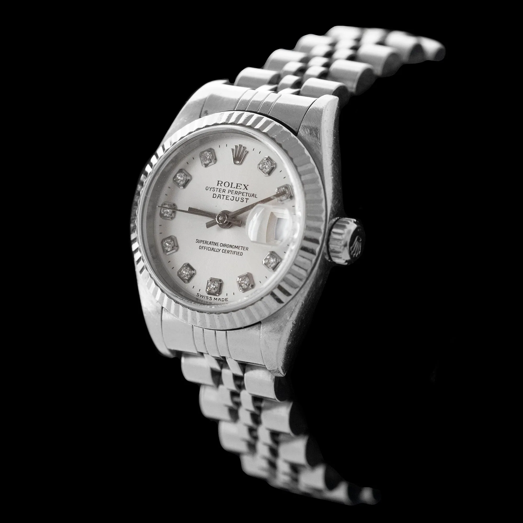 Rolex - 2000 Datejust 26 Silver Diamond Dial