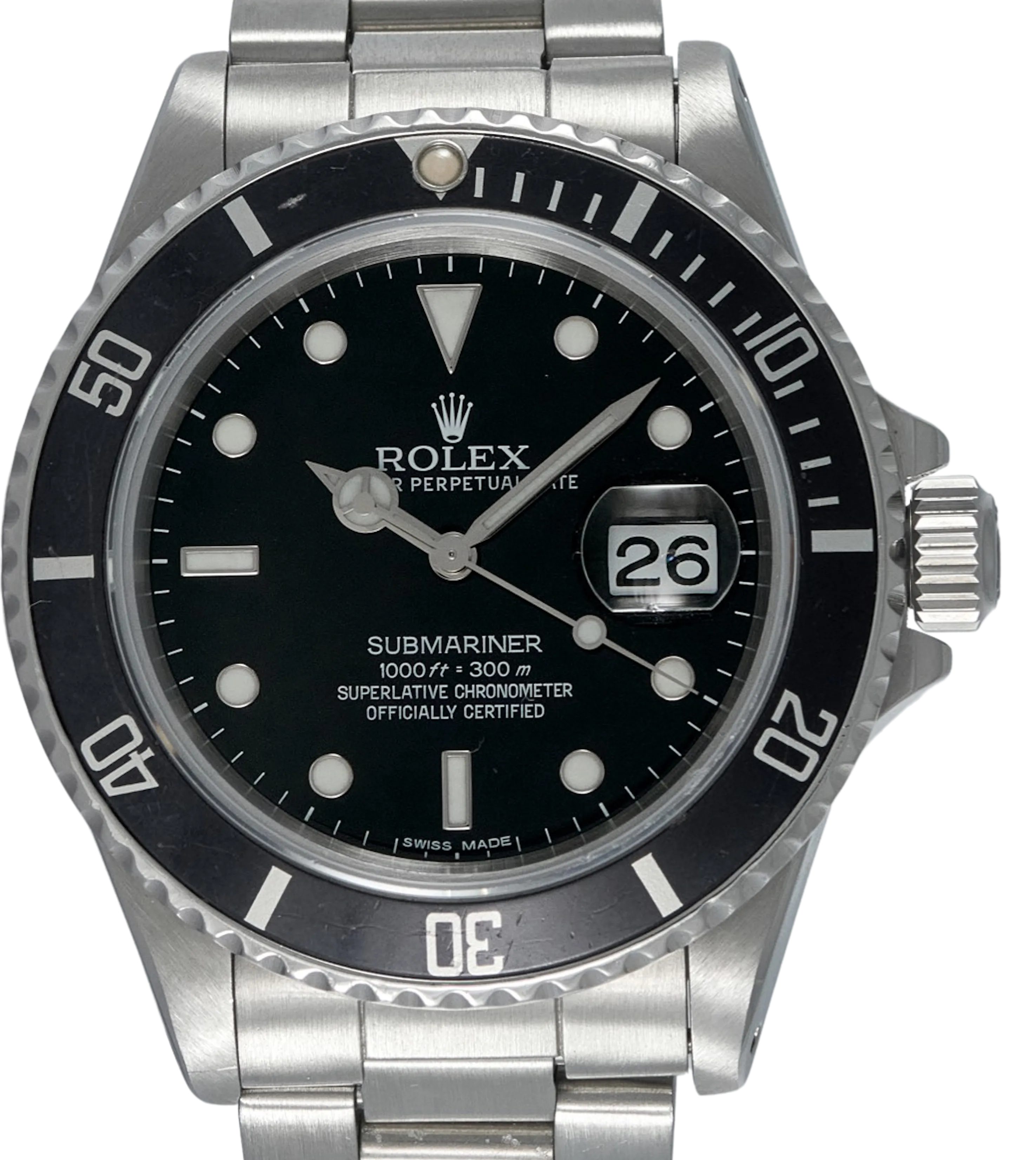 Rolex Submariner Date, Ref: 16800 (Rolex Service Card 2014)