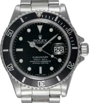 Rolex Submariner Date, Ref: 16800 (Rolex Service Card 2014)