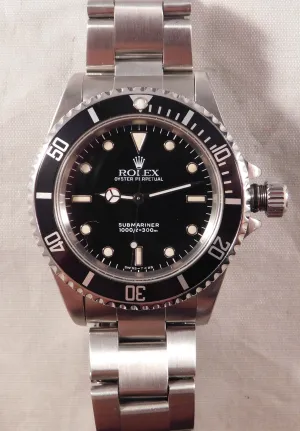 Rolex Submariner No Date 14060 SS Black Dial Vintage 1990 Mens Watch....40mm