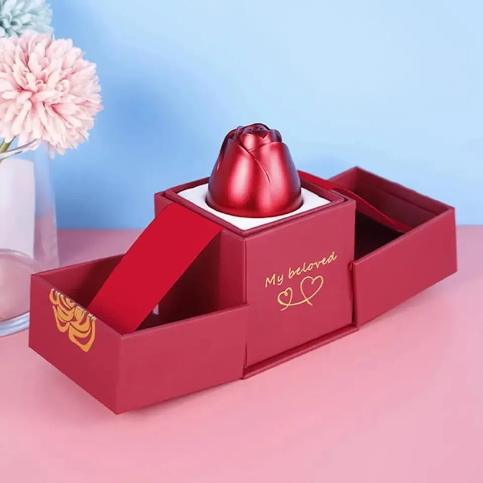 Rose Lifting Alloy Jewellery Storage Gift Box For Her
