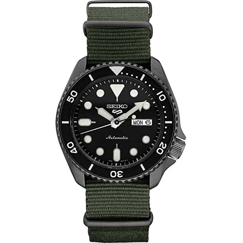 Seiko Mens Prospex Turtle Nylon Strap Black Dial Automatic Watch - SRPD91