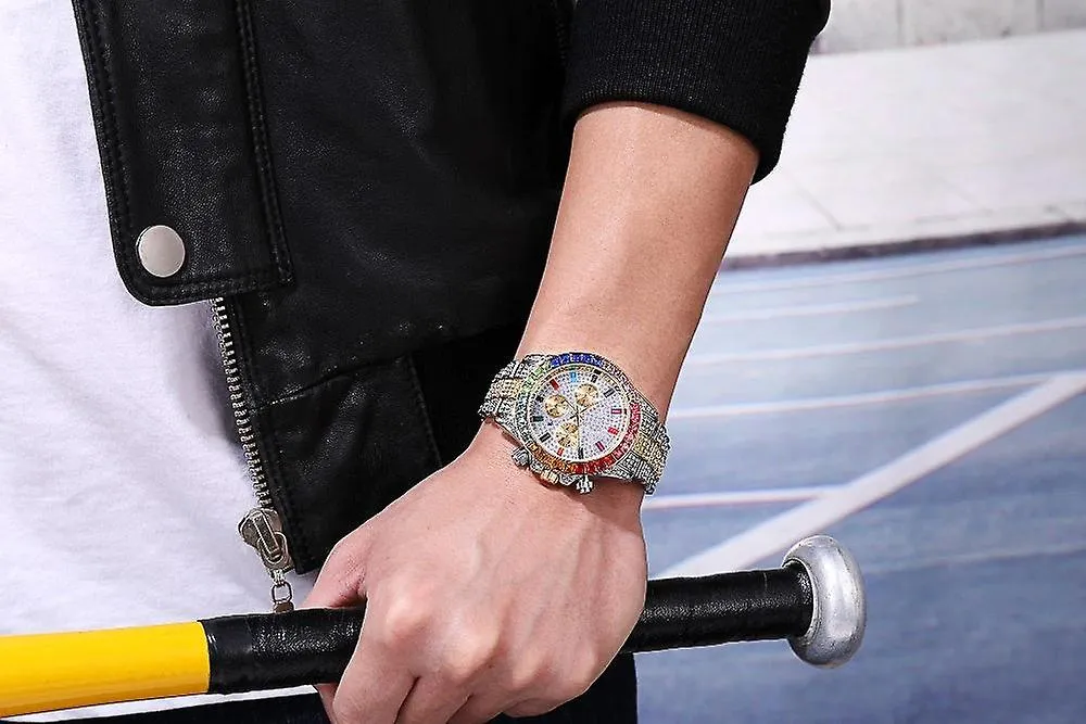 Silver Watches Unique Calendar Watch Clock Steel Quartz Watches