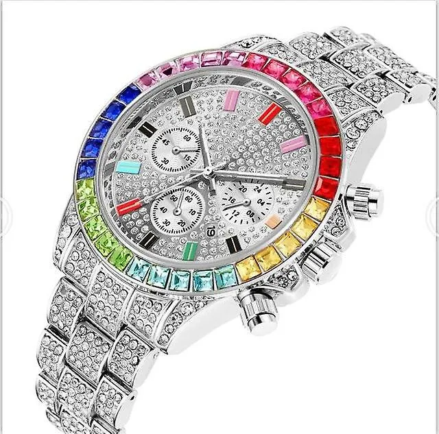 Silver Watches Unique Calendar Watch Clock Steel Quartz Watches