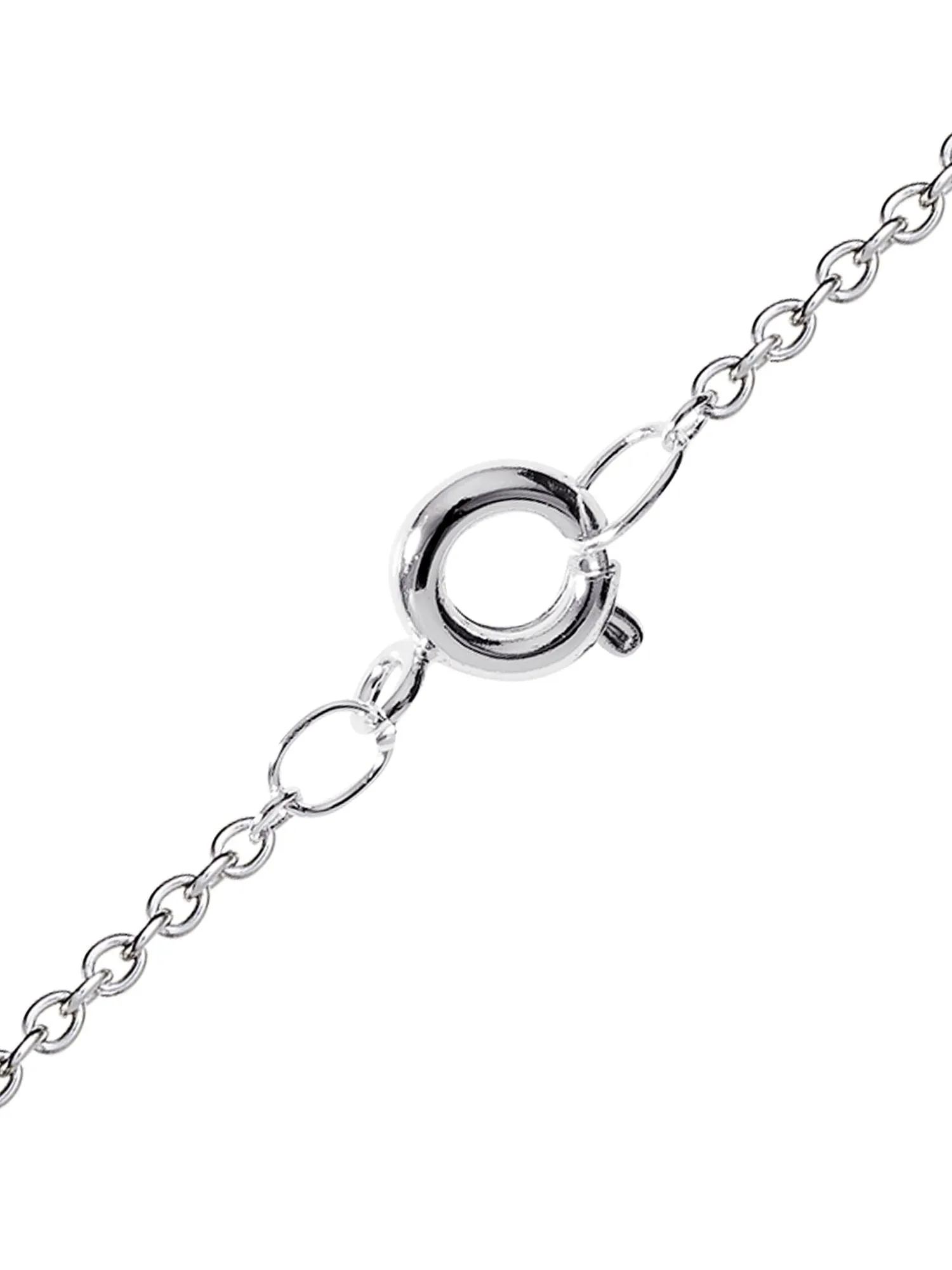 Sterling Silver Crystal Dolphin Pendant 18" chain