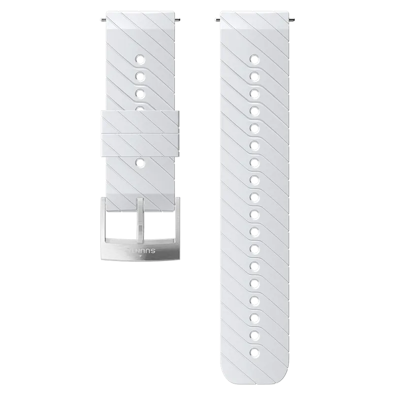 Suunto 24mm Athletic 3 Silicone Strap White Steel Size M