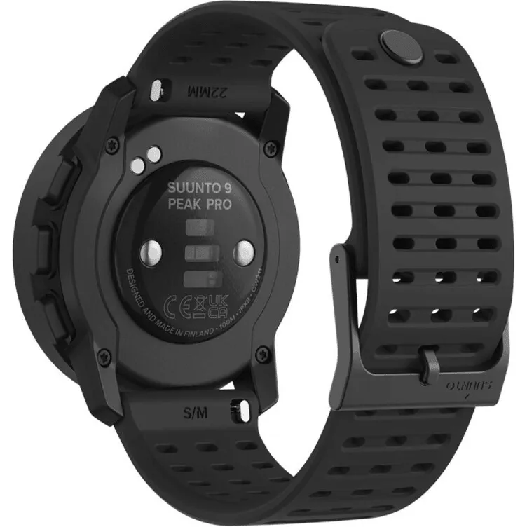 Suunto 9 Peak Pro Smart Watch Heart Rate/1.2"LED Display/GPS All Black