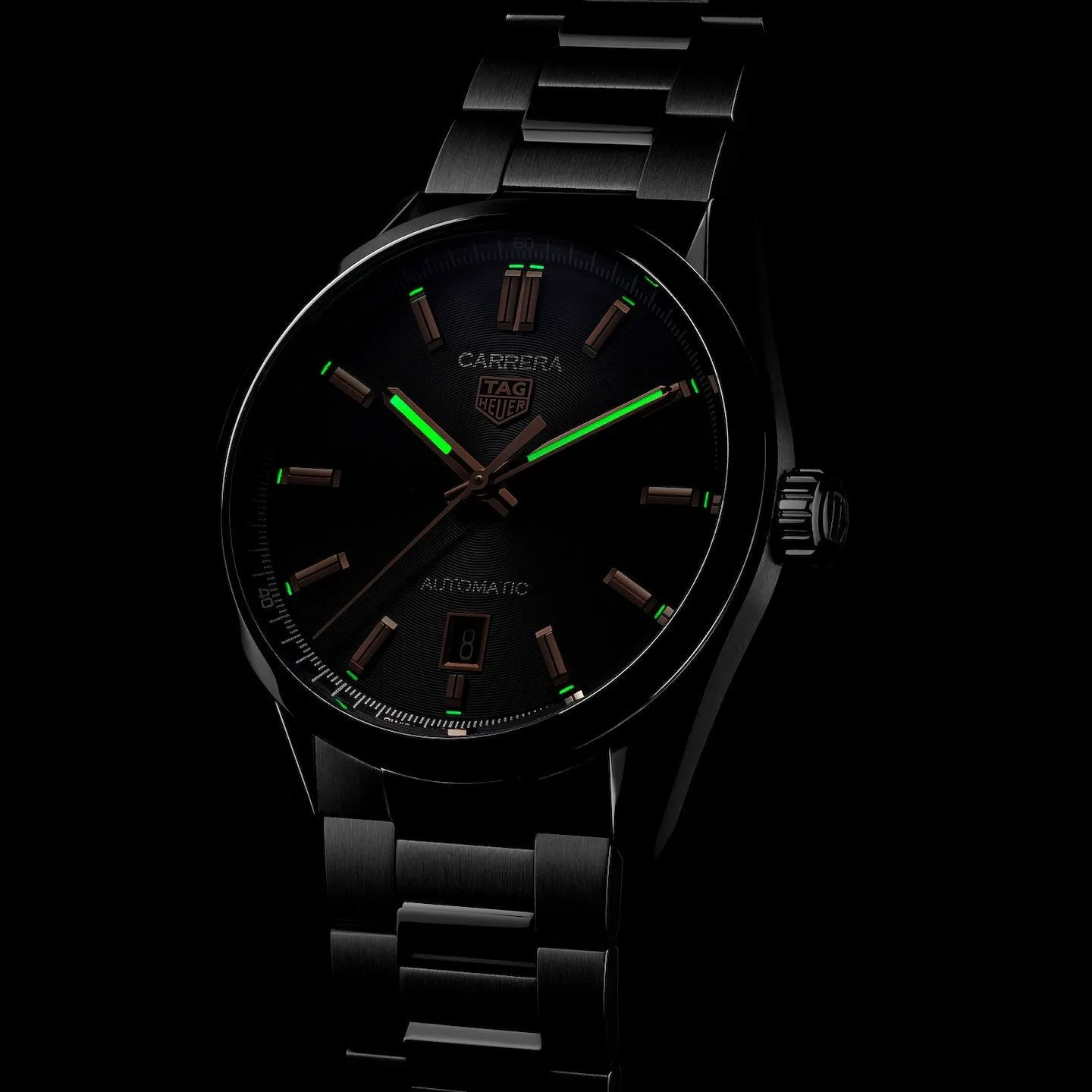 Tag Heuer Carrera Men's Black and Rose Gold Watch WBN2113.BA0639