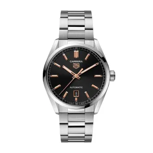 Tag Heuer Carrera Men's Black and Rose Gold Watch WBN2113.BA0639
