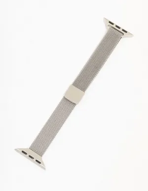 Thin Silver Mesh Watch Strap 38/40/41 mm