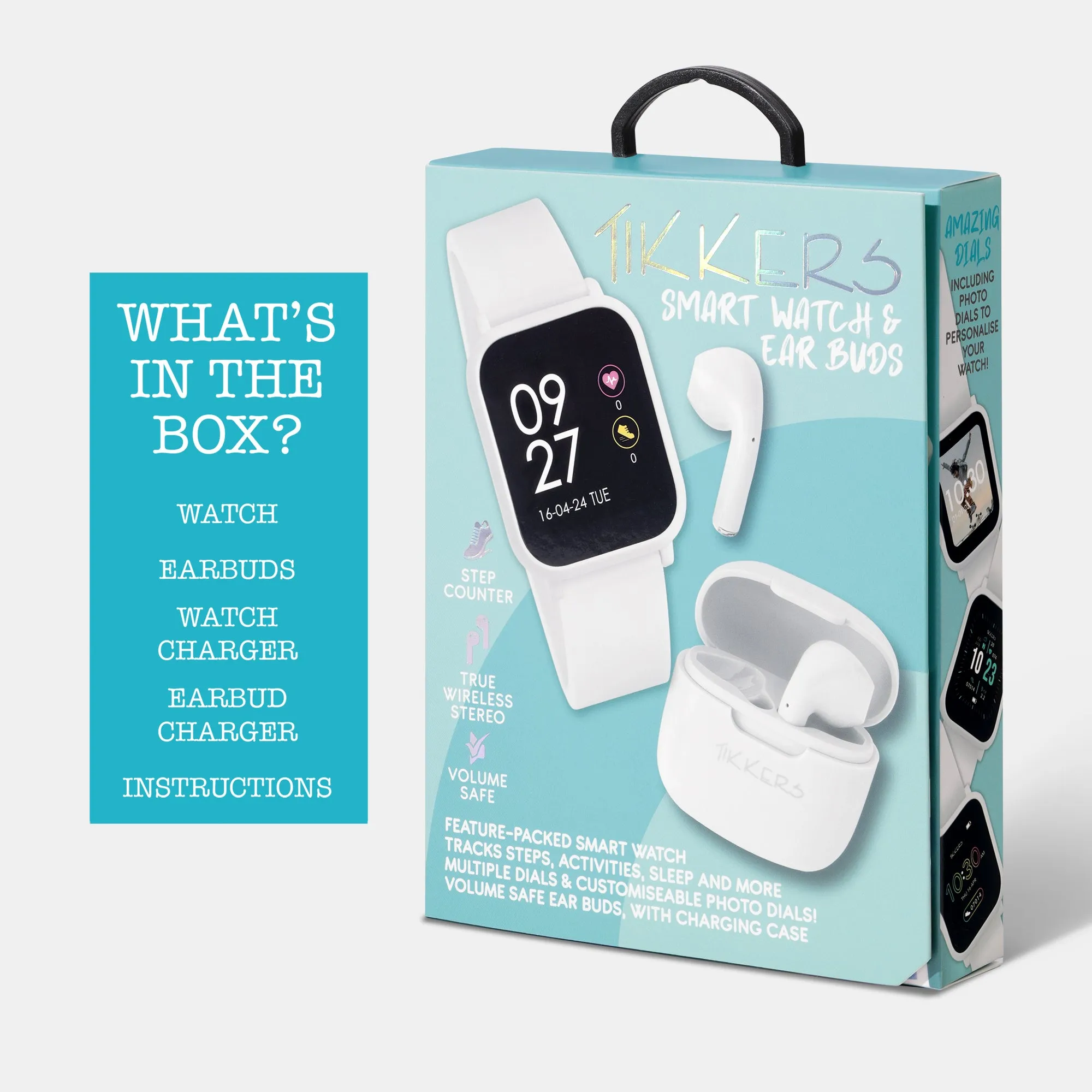 Tikkers Series 10 White Smart Watch with TWS