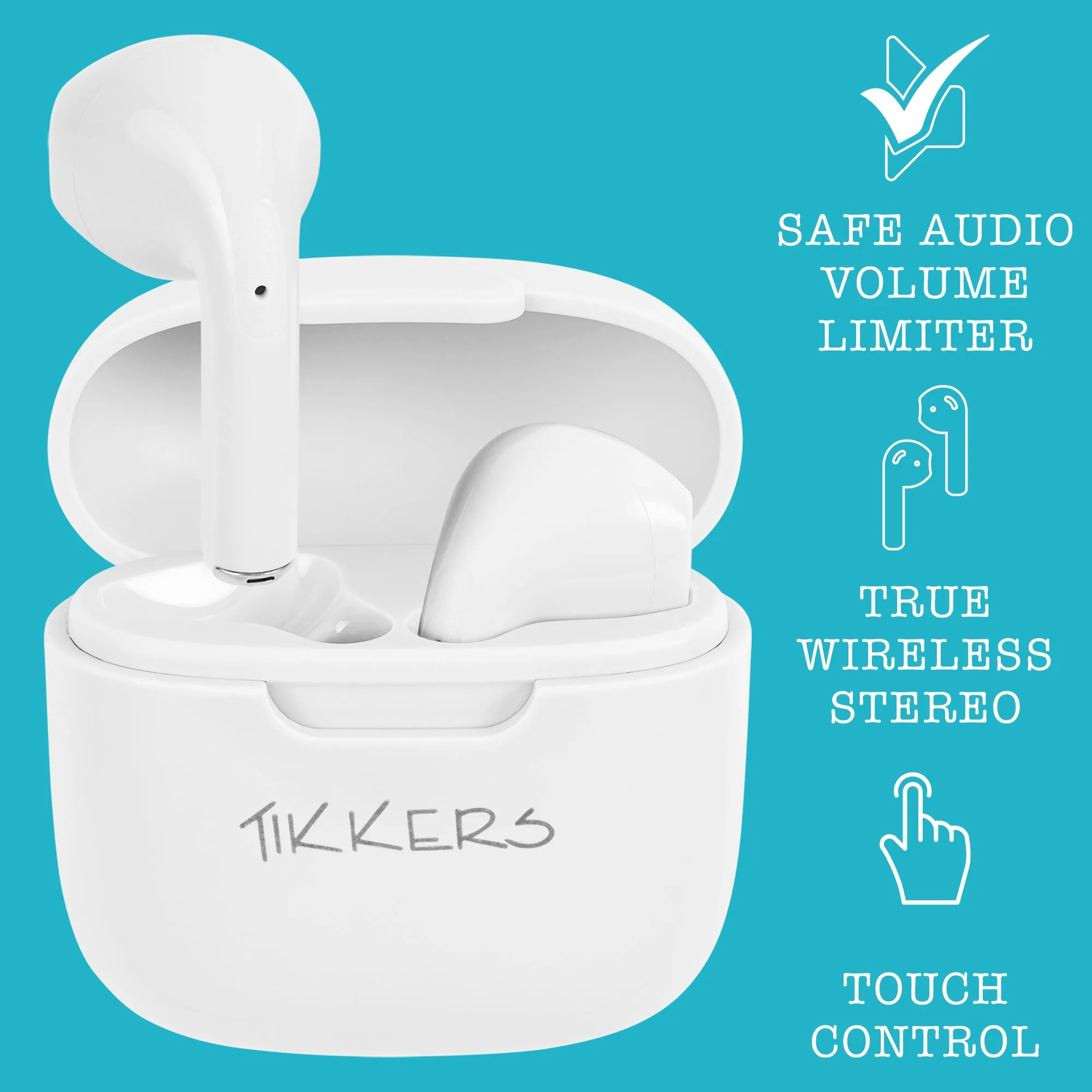 Tikkers Series 10 White Smart Watch with TWS