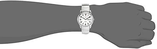Timex Men's T20461 Easy Reader 35mm Silver-Tone Stainless Steel Expansion Band Watch