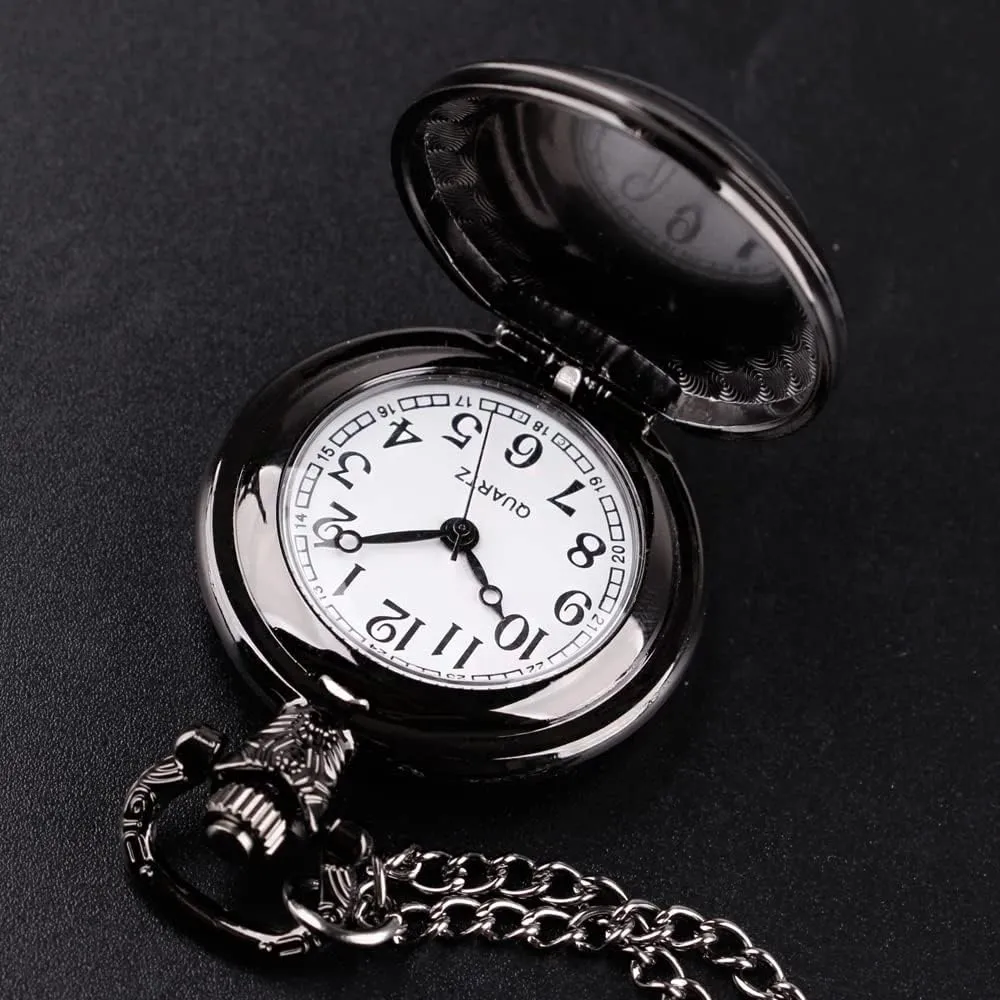 Tiong Alice in Wonderland Pocket Watch Glass Cabochon Design Quartz Pocket Watches Gifts for Women
