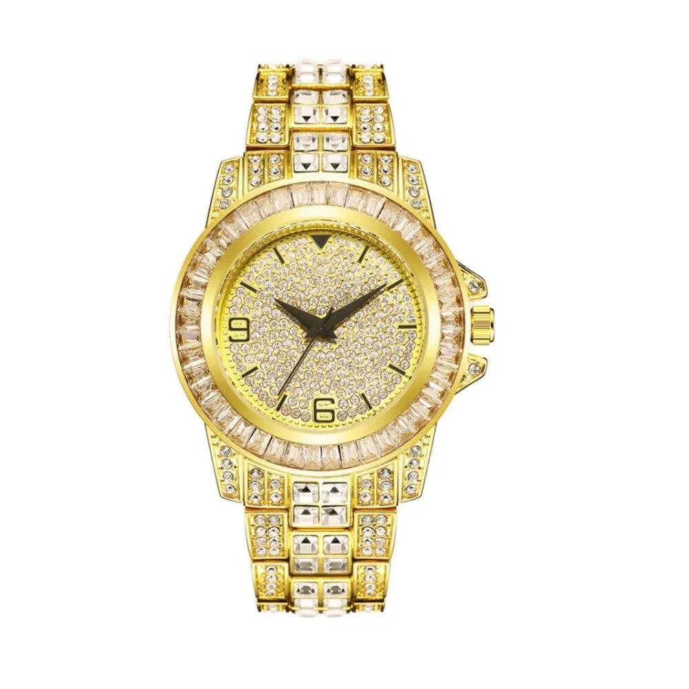 Unisex Iced Out Rhinestone Watch