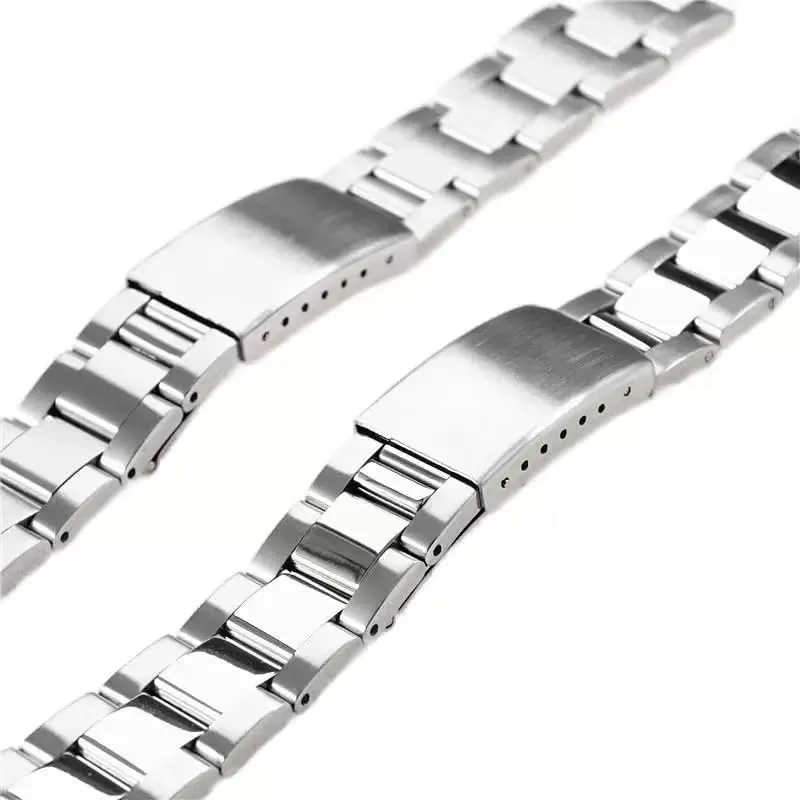 Universal stainless steel strap, 18/19/20/21mm, Stainless Steel Band Compatible Sxns80 Snxs79 Snxs79k Snxs77k Snxs73 Watch Strap Bracelet Belt (Medium-light silver)