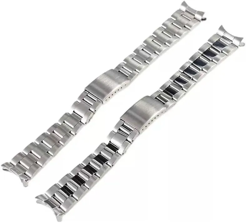 Universal stainless steel strap, 18/19/20/21mm, Stainless Steel Band Compatible Sxns80 Snxs79 Snxs79k Snxs77k Snxs73 Watch Strap Bracelet Belt (Medium-light silver)
