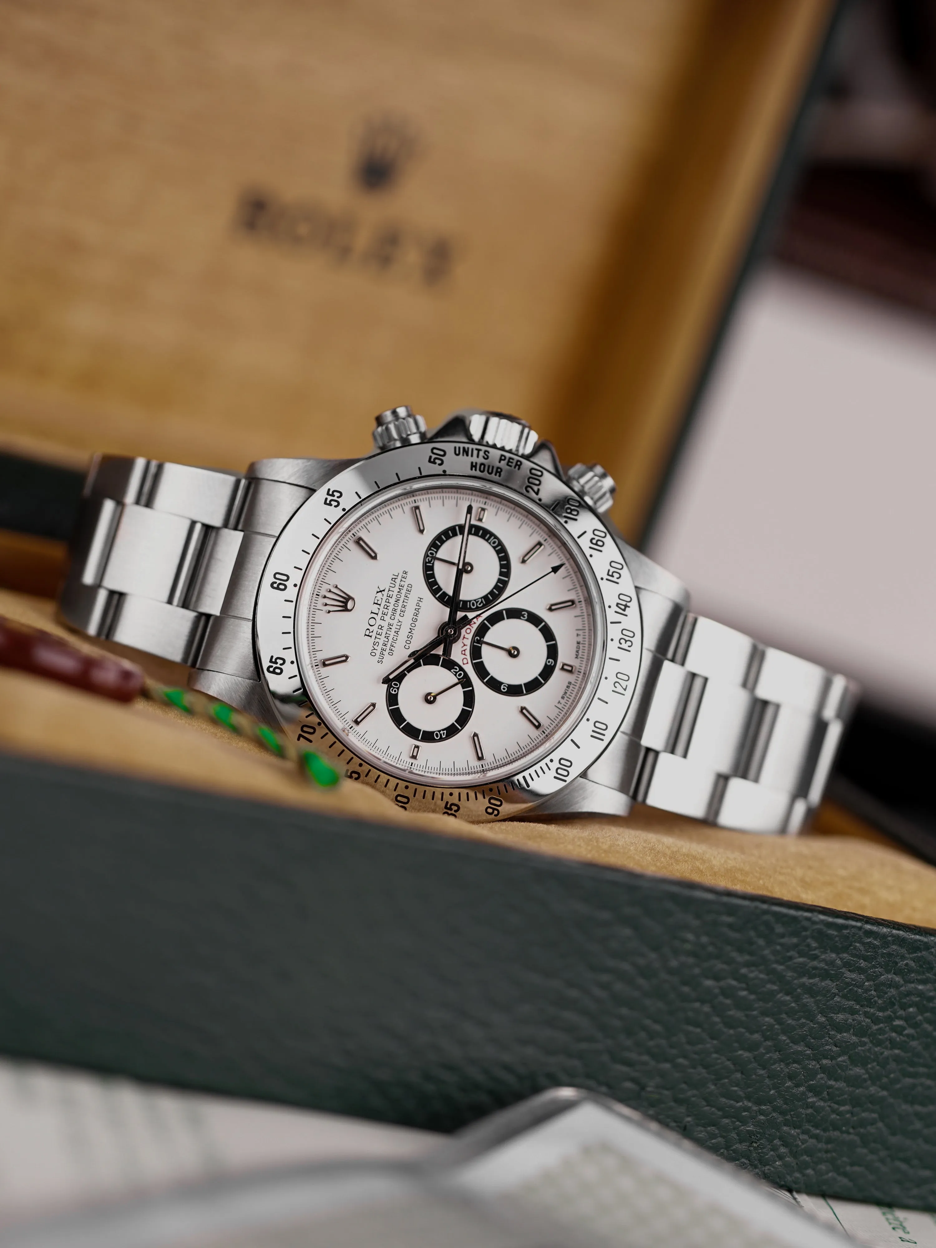 *Unpolished* R-Serial 1988 Rolex Zenith Daytona (Ref. 16520) Mk. I “Floating Cosmograph” W/ Box, Papers & RSC Paper