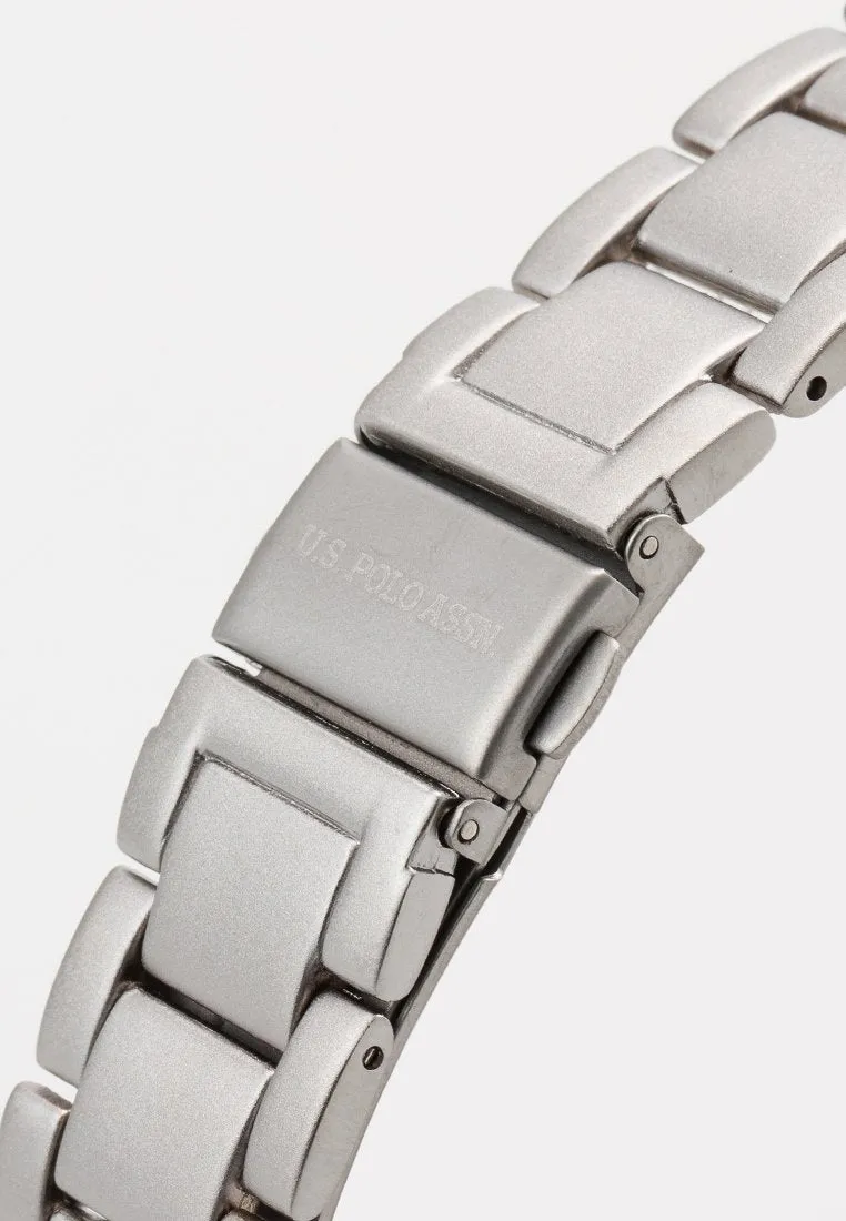 US POLO ASSN. MEN'S  METAL BAND WITH PERSONALIZED STAINLESS STEEL BUCKLE