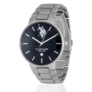 US POLO ASSN. MEN'S  METAL BAND WITH PERSONALIZED STAINLESS STEEL BUCKLE