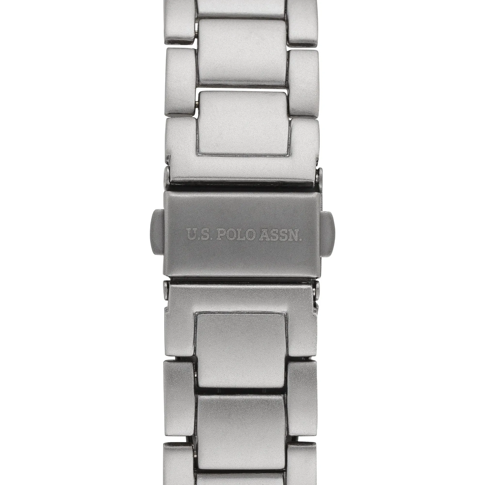 US POLO ASSN. MEN'S  METAL BAND WITH PERSONALIZED STAINLESS STEEL BUCKLE