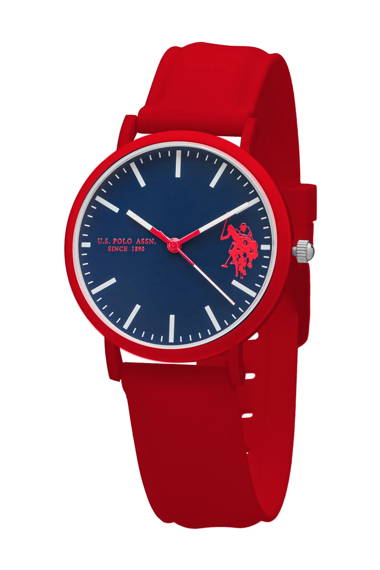 US POLO ASSN. UNISEX SILICON STRAP WITH S.S. BUCKLE & SOFT TOUCH FINISHING
